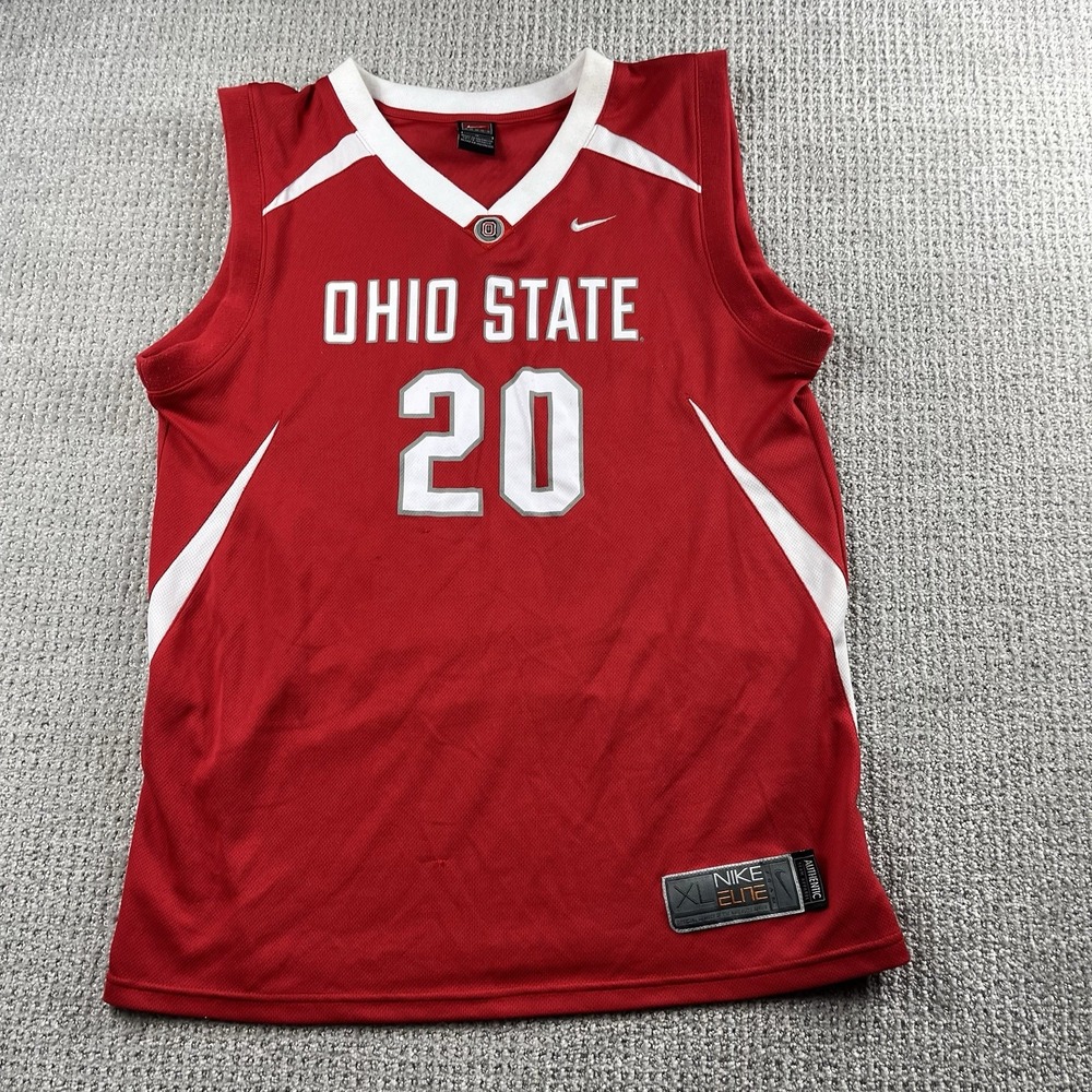 Nike Elite Ohio State Buckeyes Basketball Jersey #20 Red Youth Boys XL